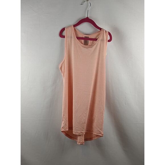 All‎ in Motion Studio Tank Top Coral Pink Girls L Crisscross Keyhole Activewear - Picture 6 of 7